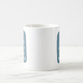 私がブルーハイキングを言ってごめんおもしろいなさい コーヒーマグカップ (中央)