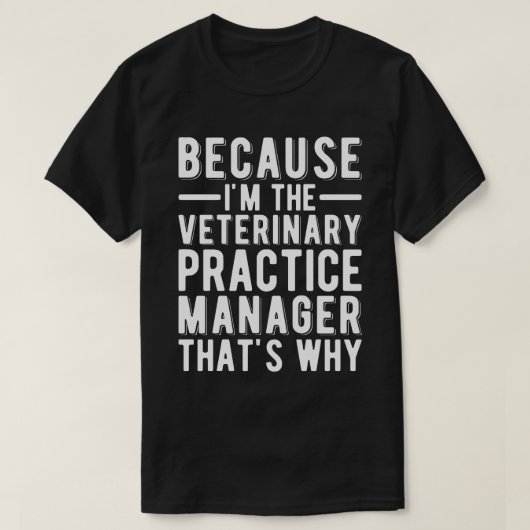 私がベテリアプラクティスのマネージャーだから Tシャツ (デザイン正面)