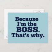 私がボスだから ポストカード (正面/裏面)