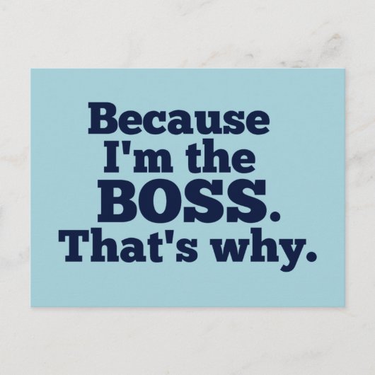 私がボスだから ポストカード (正面)
