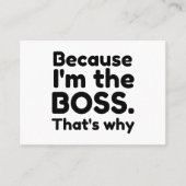 私がボスだから 名刺 (正面)