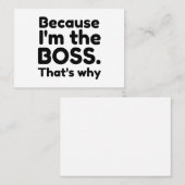 私がボスだから 名刺 (正面/裏面)