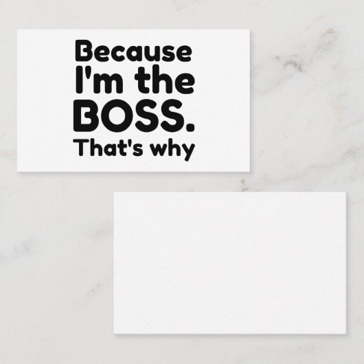 私がボスだから 名刺 (正面/裏面)