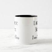 私がボス!おもしろい引用文 ツートーンマグカップ (中央)