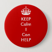 私がボタンをかけるのを救済してもいい平静を保って下さい 缶バッジ (正面)