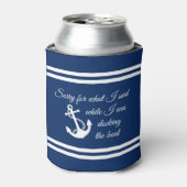 私がボートをドッキングしている間に申し訳なく思う 缶クーラー (缶正面)