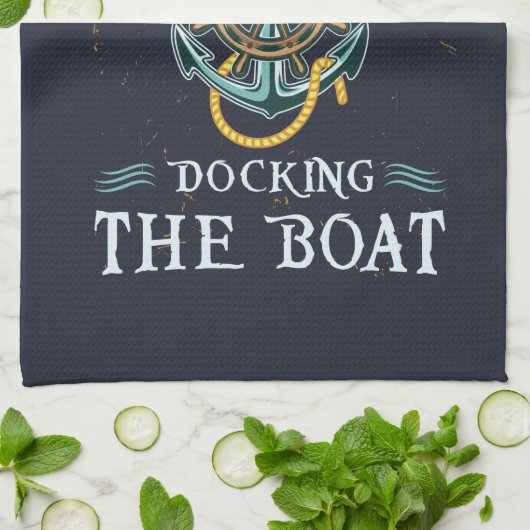 私がボートをドッキングしている間に言ったことをごめんなさい キッチンタオル (折り畳み)