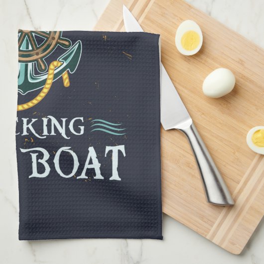 私がボートをドッキングしている間に言ったことをごめんなさい キッチンタオル (四つ折り)
