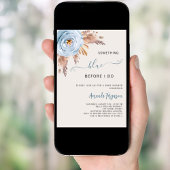 私がボーホブライダルシャワーをする前に何か青い 招待状