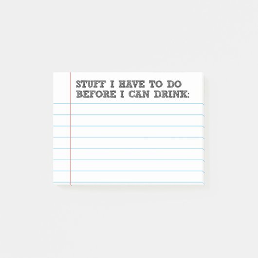 私がポスト・イットを飲む前に物Iはしなければなりません ポストイット (正面)