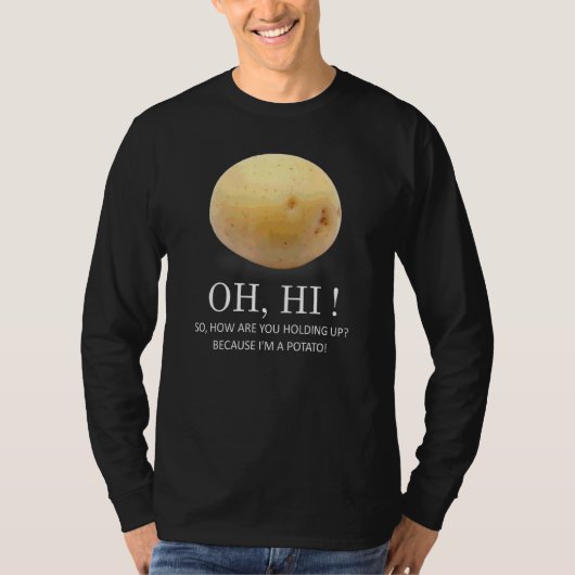 私がポテトユーモアだからじゃがいもの Tシャツ (正面)