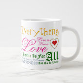 私がマグに信じる何を ジャンボコーヒーマグカップ (右)