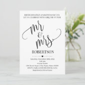 私がミセス・ウェディングシャワーをする前のミニマリスト 招待状 (スタンド正面)