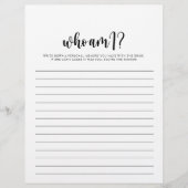 私がミニマリストのブライダルシャワーゲーム (正面)