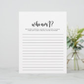 私がミニマリストのブライダルシャワーゲーム (スタンド正面)