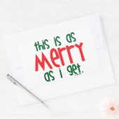 私がメリー得る限り 長方形シール (封筒)