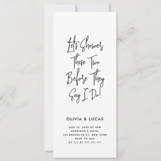 私がユニークブライダルすると言う前にカップルのシャワー (正面)