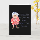 私がユーモアおもしろいな記念日カードを結婚した時 カード (黄色い花)