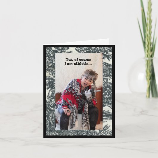 私がユーモアのある運動している証拠 カード (正面)