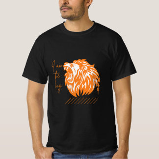 私がライオンのTシャツの王だ Tシャツ