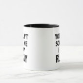 私がラグビーコーヒーマグを遊怖がらせることはできない マグカップ (中央)