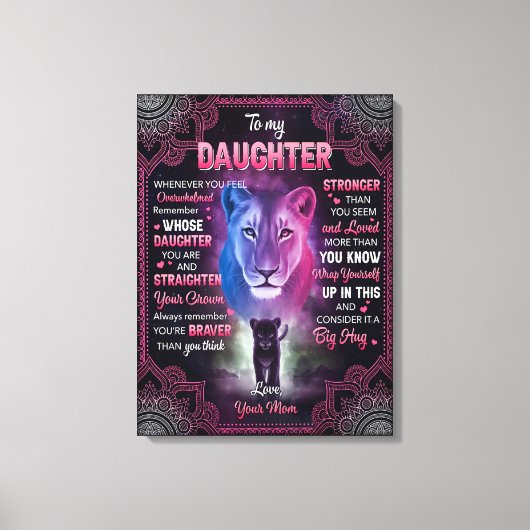 私がリオ感じンママを娘に圧倒するたびに キャンバスプリント (正面)