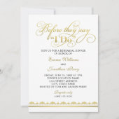 私がリハーサルのディナー結婚を行うと言う前に 招待状 (正面)