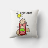 私がリラックスする棒の姿の男の子 クッション (裏面)