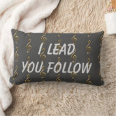 私がリードあなた後を追の金ゴールドクレフ、 音符記号スクール音楽先生 ランバークッション (ブランケット)