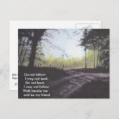 私がリードし後を追てはならないかもしれない ポストカード (正面/裏面)