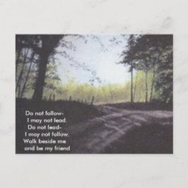 私がリードし後を追てはならないかもしれない ポストカード