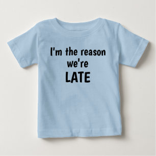 私がレイトボーイのベビー ベビーTシャツ