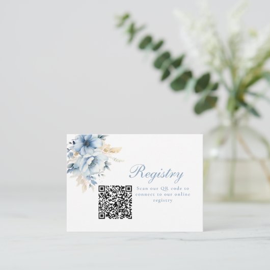 私がレジストリを行う前に何か青結婚いフローラ エンクロージャーカード (スタンド正面)