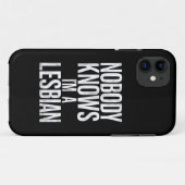 私がレズビアンのゲイプライドLBGTだって誰も知おもしろいらない Case-Mate iPhoneケース (裏面(横))