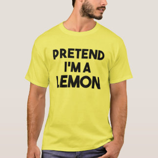 私がレモンの衣装を着て怠け者の笑いのハロウィーンを装う Tシャツ