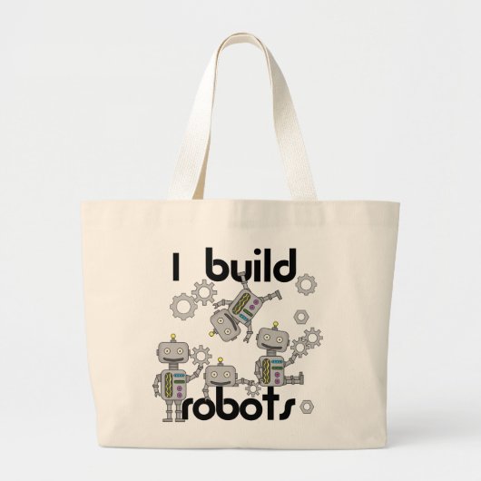私がロボットを作る ラージトートバッグ (正面)
