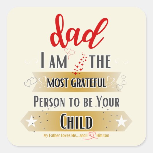 私が一番お世話になっている人 スクエアシール (正面)