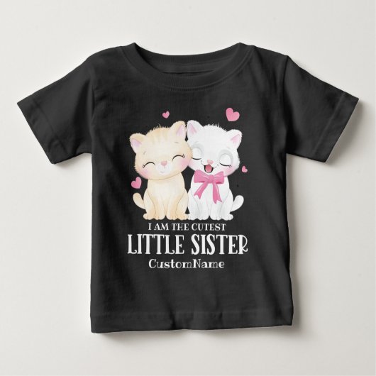 私が一番かわいい妹 かわいい猫 カスタム ベビーTシャツ (正面)