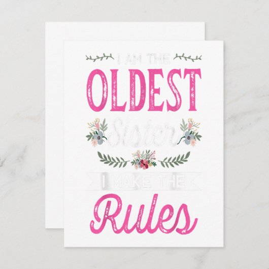 私が一番上だからルールを作る 大きな妹のプレゼント 招待状 (正面/裏面)