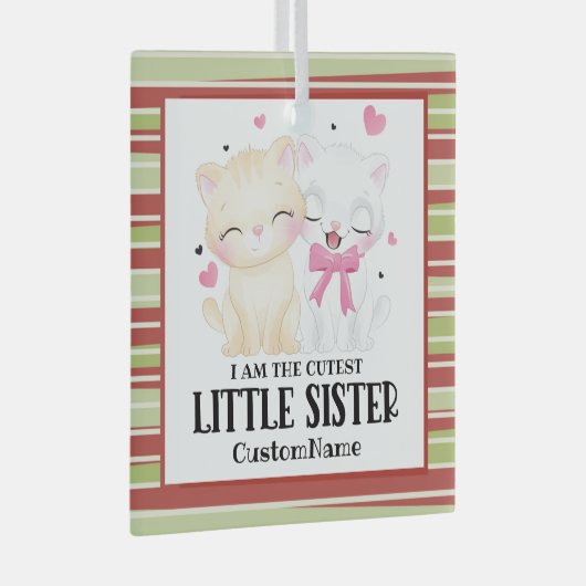 私が一番可愛い妹カスタム猫 ガラスオーナメント (正面右)