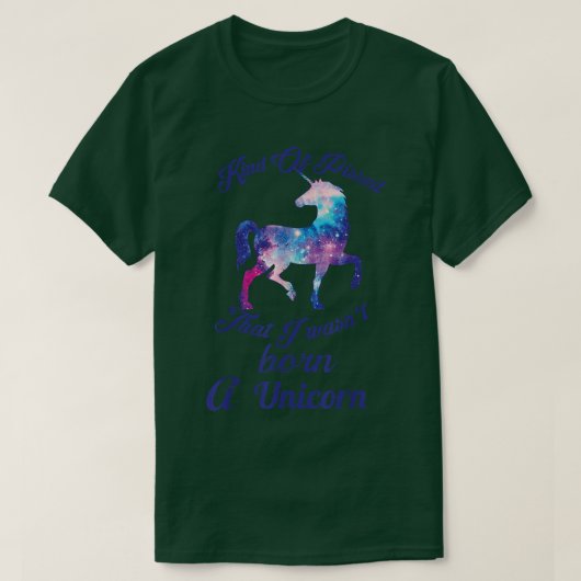 私が一角獣じゃなかった生まれと少し怒った Tシャツ (デザイン正面)
