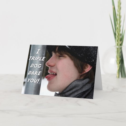 私が三連犬にカードを渡す シーズンカード (正面)