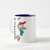 私が上る登山者 ツートーンマグカップ (正面左)