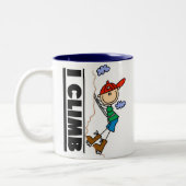 私が上る登山者 ツートーンマグカップ (左)