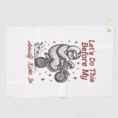 私が不安に陥る前にスロースがこれを行蹴う ゴルフタオル (横)