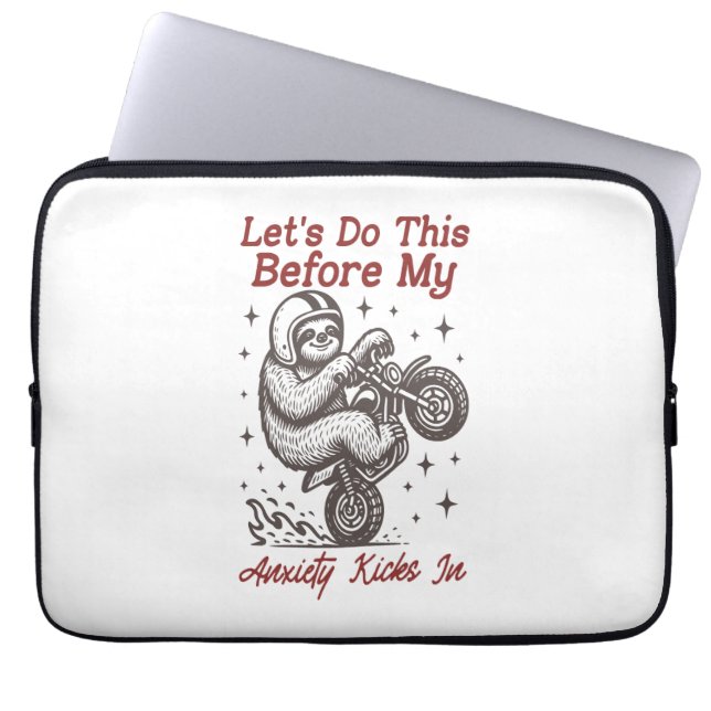 私が不安に陥る前にスロースがこれを行蹴う ラップトップスリーブ (正面)