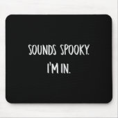 私が不気味おもしろいハロウィーン恋人秋クリーにいるサウンド マウスパッド (正面)