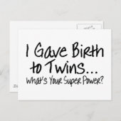 私が与え誕生して双子にあなたの力をすごい奪う ポストカード (正面/裏面)