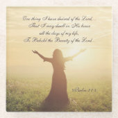 私が主に望んだこと、詩篇27:4、 ガラスコースター (正面)