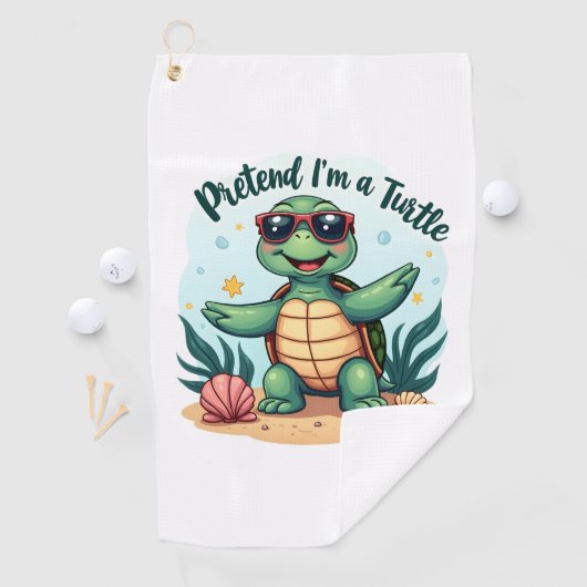 私が亀のハローウィンパーティのふりをする私がAのふりをする ゴルフタオル (インサイチュ)